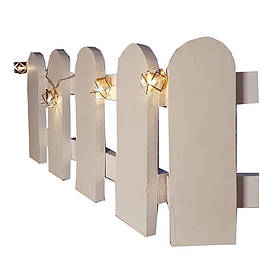 Дерев'яний парканчик під Ялинку 500*250 мм - в білому кольорі (від 5 секцій)