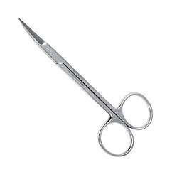 Ножиці 115мм Iris, очні, зігнуті гострокінцеві J-22-581