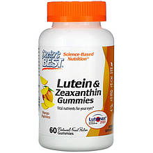 Лютеїн і зеаксантин Doctor's s Best "Lutein & Zeaxanthin Gummies" зі смаком манго (60 жувальних таблеток)