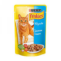 Влажный корм Purina Friskies для кошек, с лососем в подливке, 85 г