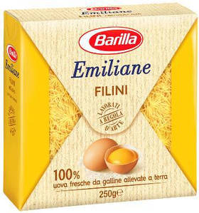 Макарони BARILLA Emiliane Filini All'UOVO з яйцем 275г, 24шт/ящ
