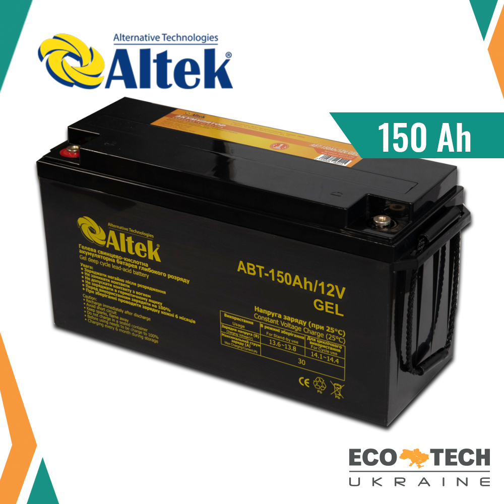 Аккумулятор Altek ABT-150Аh/12V GEL - фото 1 - id-p1599882381