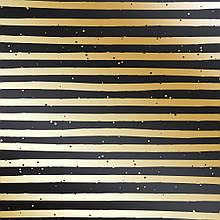 Папір з фольгуванням golden stripes black