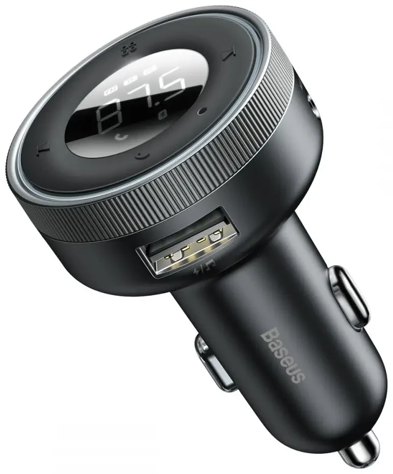 Автомобільний зарядний пристрій з FM-модулятором Baseus Enjoy Bluetooth FM Launcher 3.4 A Black (CCLH-01)
