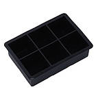 Форма силіконова для льоду Кубики, 6 комірок 5см з кришкою, фото 2