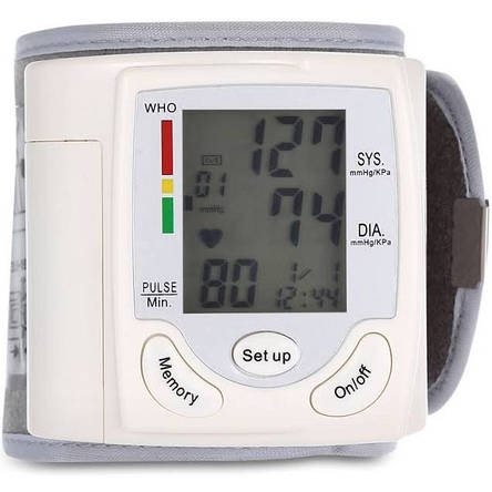 Автоматичний тонометр на зап'ястя CK-102S Automatic Blood Pressure / Вимірювач тиску, фото 2