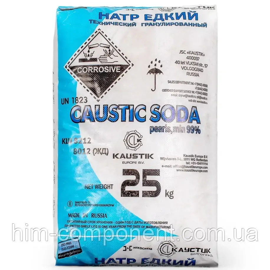 Сода каустична гранула 25 кг, фото 1