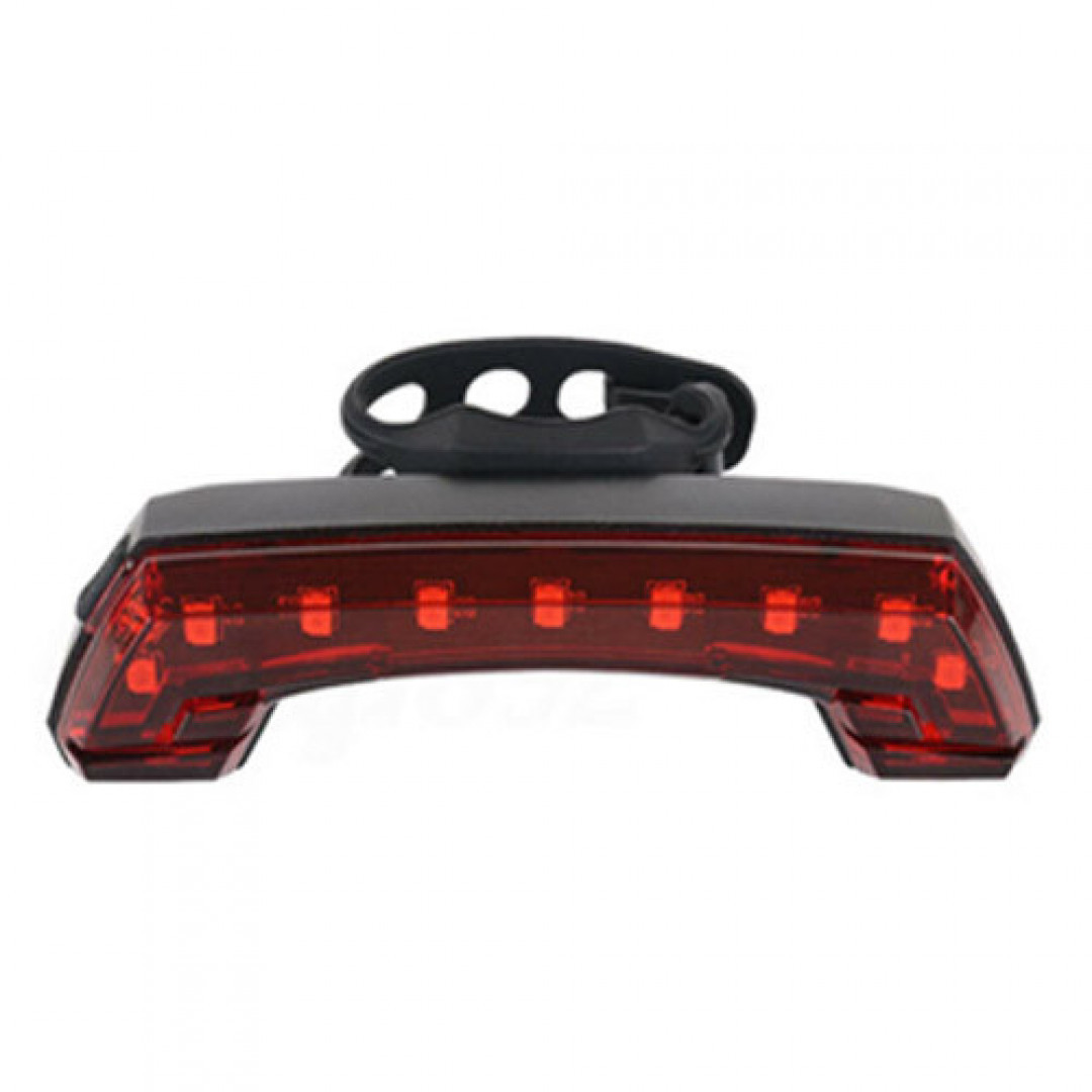 Задня велофара BG-806-11SMD (червоний) ЗУ + micro USB + дзвінок + поворотники