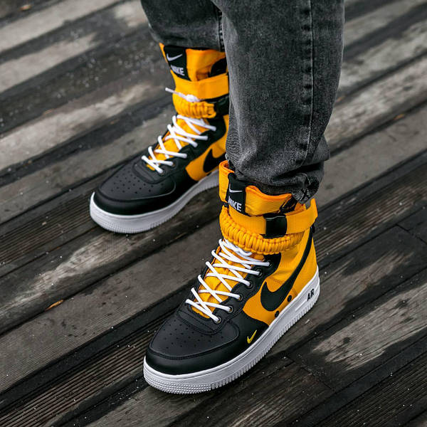 Nike air force 1 high black and yellow clearance