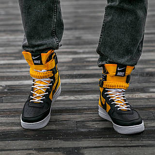 Nike air force 27 black and orange best sale