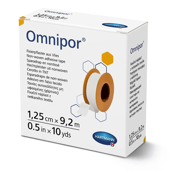 Пластир фіксуючий Omnipor 1,25 см х 9,2 м на паперовій основі, фото 1