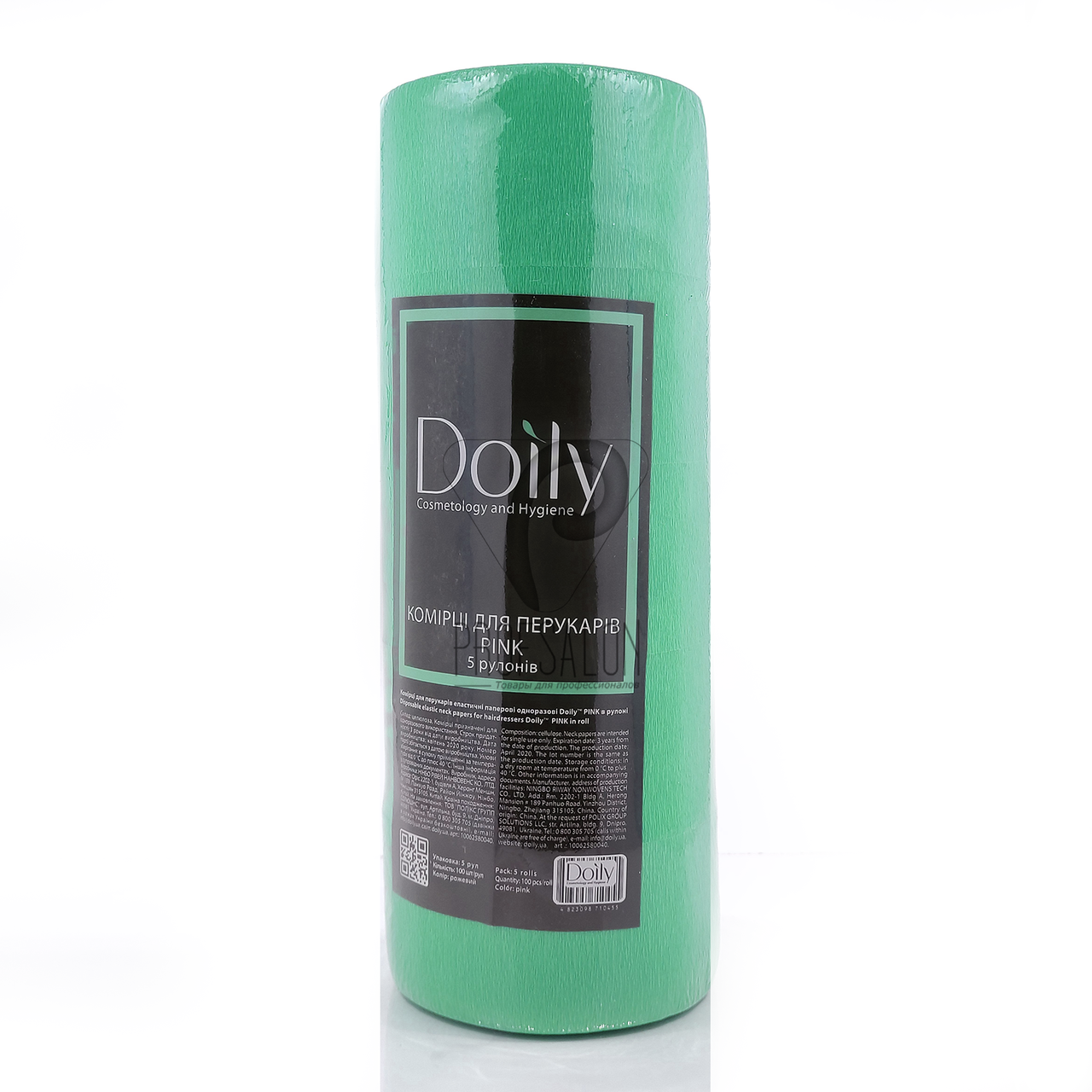 Комірці перукарські еластичні Doily 5 ролів в уп., м'ятні, фото 1