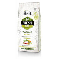 Сухой корм для взрослых активных собак Brit Fresh Duck/Millet Active Run & Work с уткой 12 кг