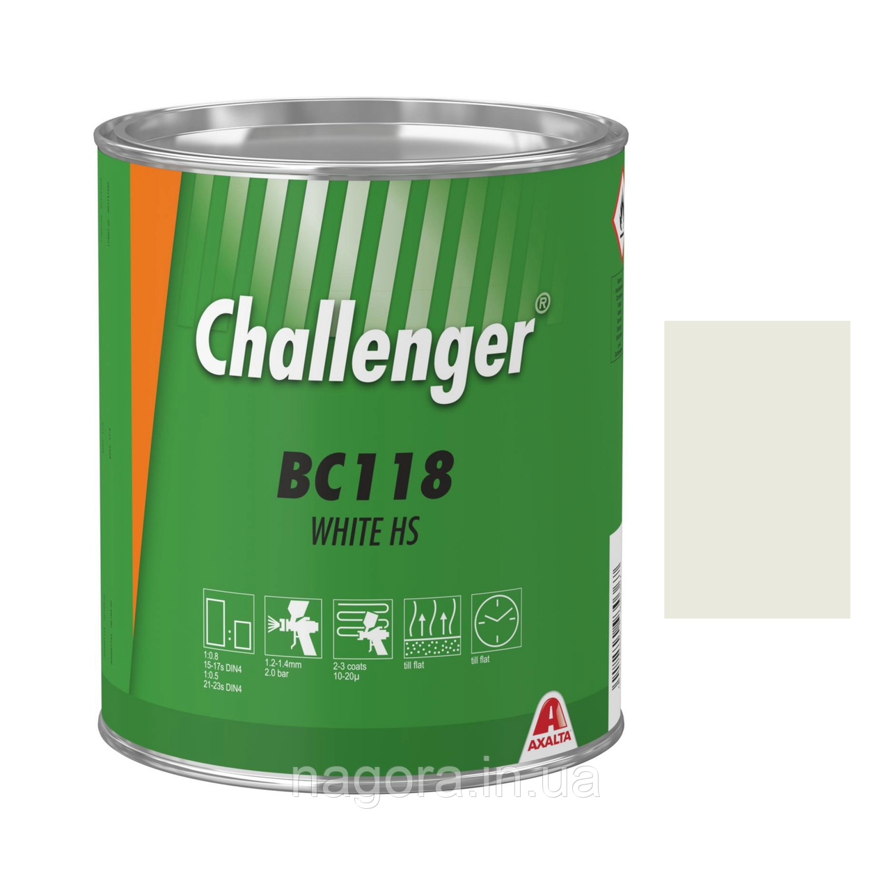 Базове покриття Challenger Basecoat BC118 White HS (3.5 л)