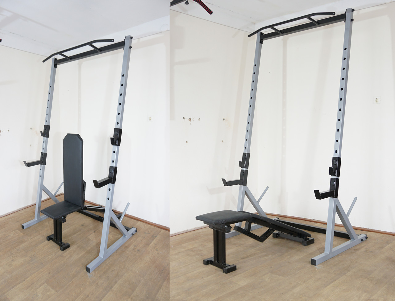 Лавка + Стійки з турніком Combo 3в1 SilverFit 220 GREY