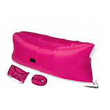 Шезлонг надувний мішок 240*70см R16334 Pink (SH005563), фото 2