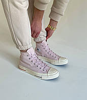 Кеды женские Converse Chuck 70 Classic High Top Light Pink конверс высокие розовые