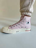 Кеди жіночі Converse Chuck 70 Classic High Top Light Pink конверс високі рожеві, фото 5