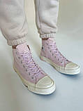 Кеди жіночі Converse Chuck 70 Classic High Top Light Pink конверс високі рожеві, фото 6