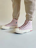 Кеди жіночі Converse Chuck 70 Classic High Top Light Pink конверс високі рожеві, фото 3