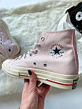 Кеди жіночі Converse Chuck 70 Classic High Top Light Pink конверс високі рожеві, фото 8