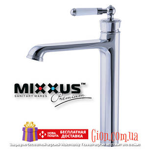 Високий ретро змішувач для накладного умивальника Mixxus Vintage 001 HIGH, фото 3