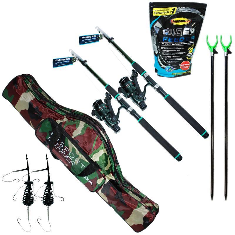 Рибальський набір 2 спінінги Reflex 2.70 м. + чехол, фото 1