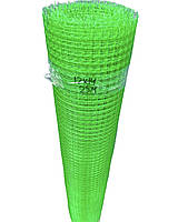 Сетка пластиковая универсальная Клевер 1х25м 12х14мм зелёная садовая сетка для птиц газонов от кротов