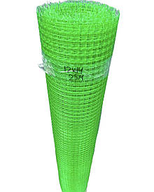Сітка пластикова універсальна Клевер 1х25м 12х14мм зелена садова сітка для птахів газонів від кротів