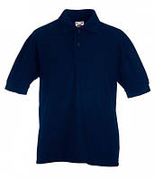 Детская футболка поло для мальчика цвет темно синий на рост 140-158 см