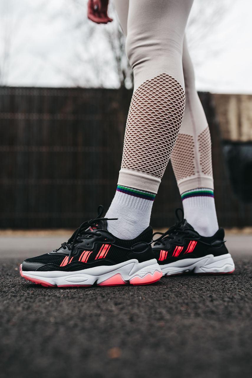 Кросівки чоловічі Adidas Ozweego чорні адідас озвистого демісезонні повсякденні, фото 1
