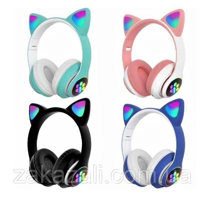 Круті навушники з котячими вушками Cat, Bluetooth, фото 1