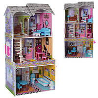 Дерев'яний будиночок з меблями для ляльок (аналог KidKraft) арт. 2010