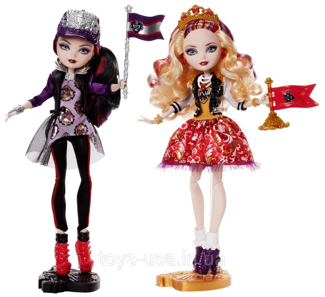 Ever After High School Spirit Apple White and Raven Queen Doll