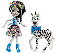 Enchantimals энчантималс кукла Зебра Елена и питомец Хафитте Zelena Zebra Hoofette