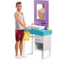 Кен и ванная комната Barbie Ken Shaving & Bathroom Playset