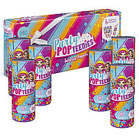 Набор 6 штук куколки, хлопушка-сюрприз Party Popteenies Surprise Popper Bundle Confetti