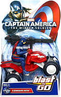 Игровой набор 2в1 Капитан Америка и квадроцикл - Captain America, Combat Atv, Blast & Go, Hasbro