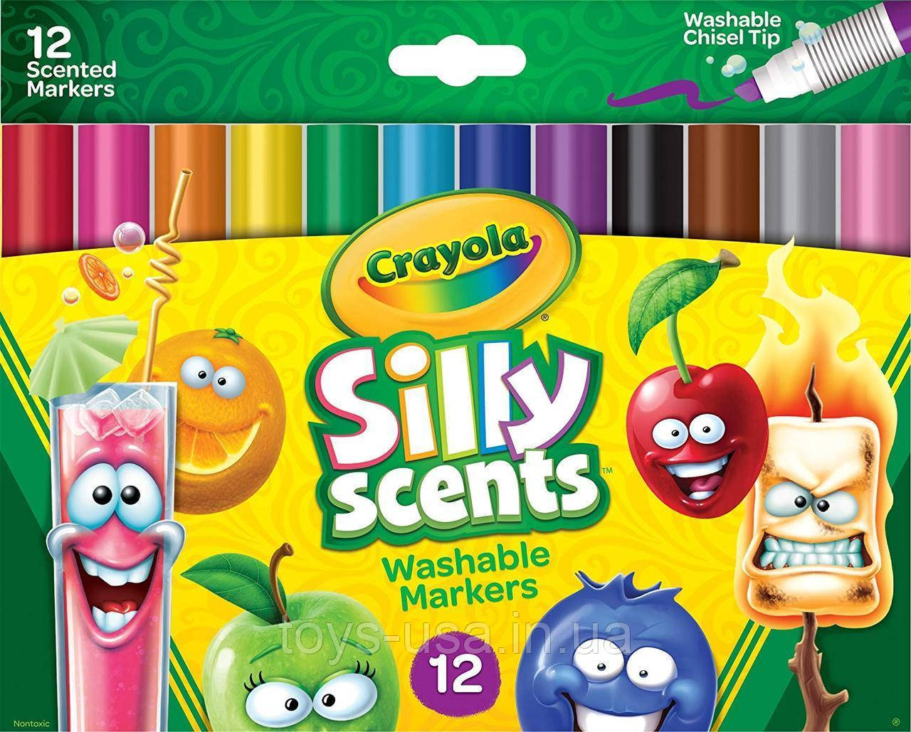 Змиваються фломастери з запахом Crayola Silly Scents Washable Markers 12 шт