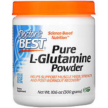 L-глутамін Doctor's Best "Pure L-Glutamine Powder" чистий порошок (300 г)
