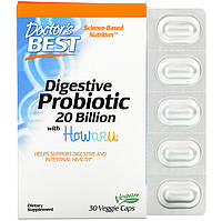 Пробиотики Doctor's Best "Digestive Probiotic with Howaru" 20 млрд КОЕ (30 капсул)