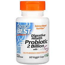Пробиотики Doctor's Best "Digestive Health Probiotic 2 Billion with LactoSpore" 2 млрд КОЕ (60 капсул)
