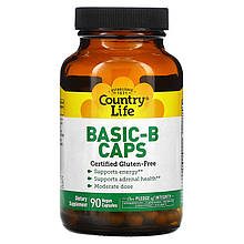 Комплекс вітаміну В Country Life "Basic-B Caps" (90 капсул)