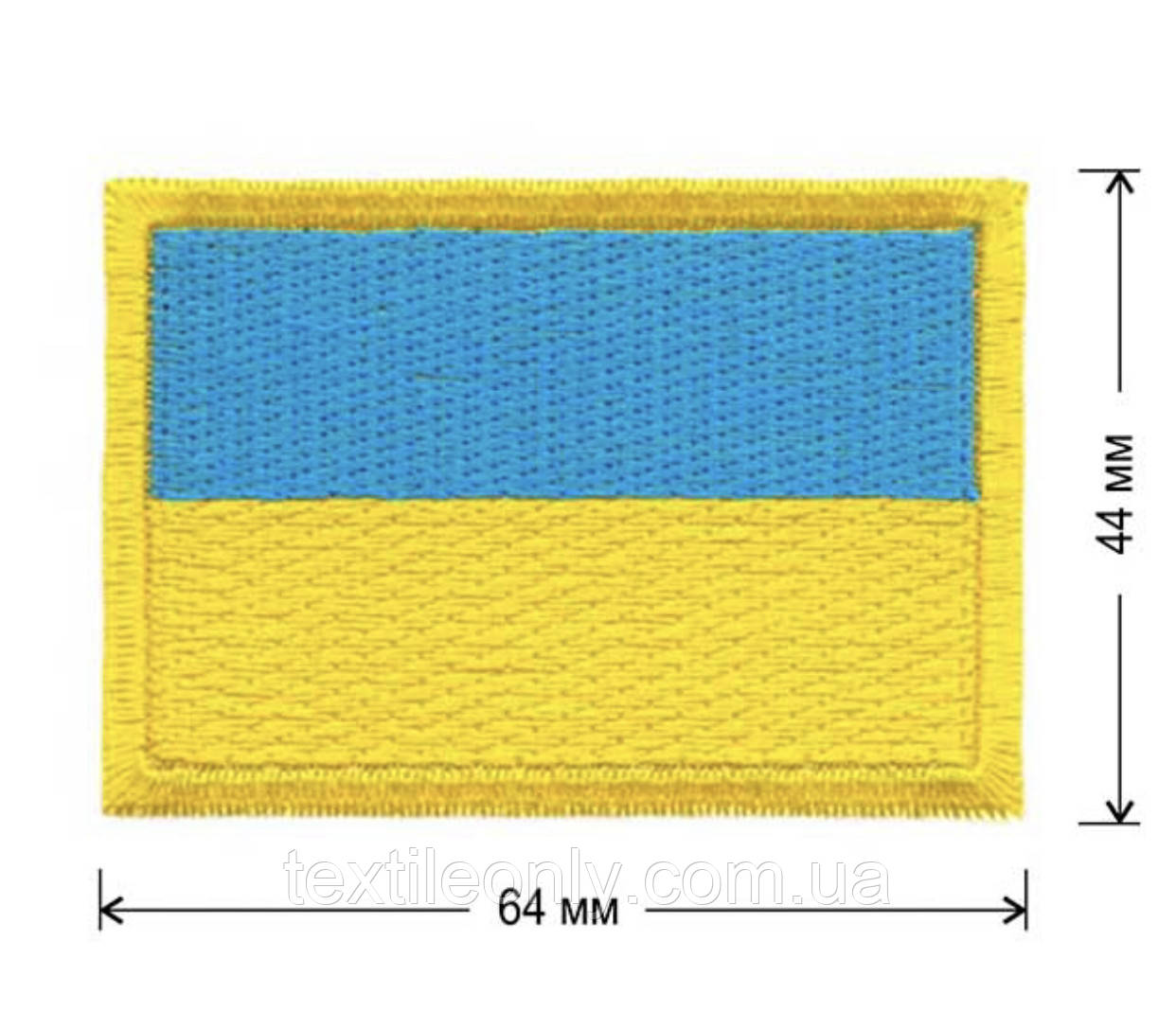 Нашивка прапор України 64х44 мм
