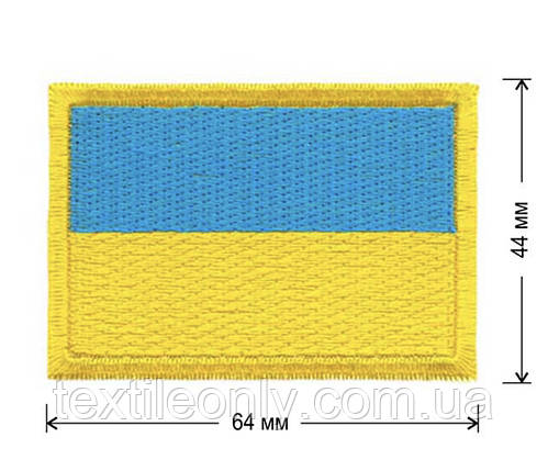 Нашивка прапор України 64х44 мм, фото 2