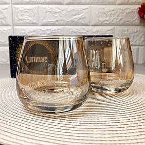 Набір низьких стаканів Luminarc Сір де Коньяк Золотий мед 300 мл 4 шт, фото 2