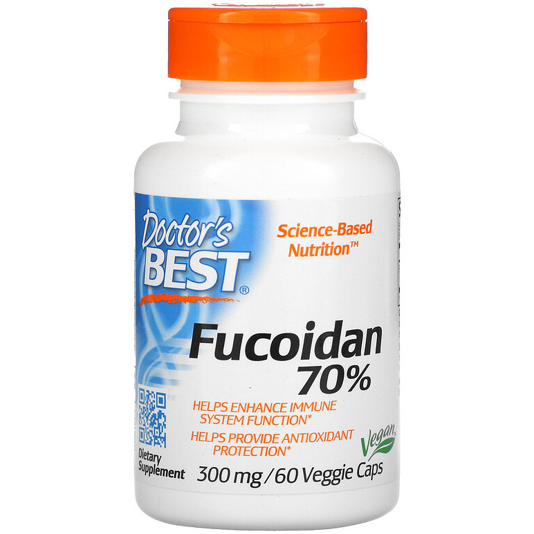 Фукоїдан Doctor's Best "Best Fucoidan 70%" екстракт із бурих водоростей (60 капсул), фото 1