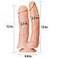 Подвійний фалоїмітатор 12" King-sized Dildo Flesh, 33х6,8 см., фото 3