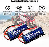 Акумулятор URGENEX 7,4 В Lipo 2S 35C 1800 мА·год Перезаряджуваний RC-акумулятор з Deans T Plug Campatibal, фото 3