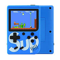 Приставка игровая денди с джойстиком 8 бит Retro Game Box Sup 400in1 портативная ретро консоль Синяя (ST)